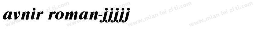 avnir roman字体转换